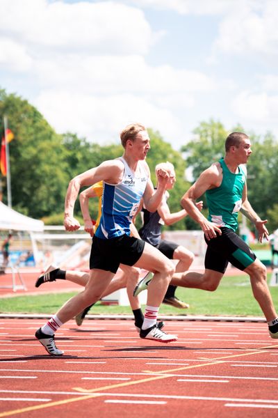 Bennett Pauli (VfL Stade) am 03.07.2022 waehrend den NLV+BLV Leichtathletik-Landesmeisterschaften im Jahnstadion in Goettingen (Tag 1)